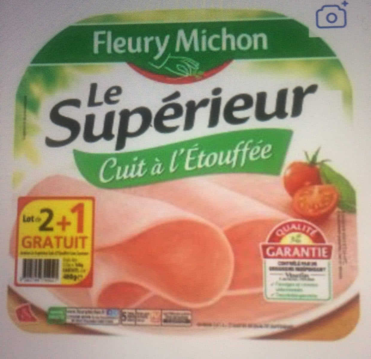 Fleury Michon Jambon superieur sans couenne packshot