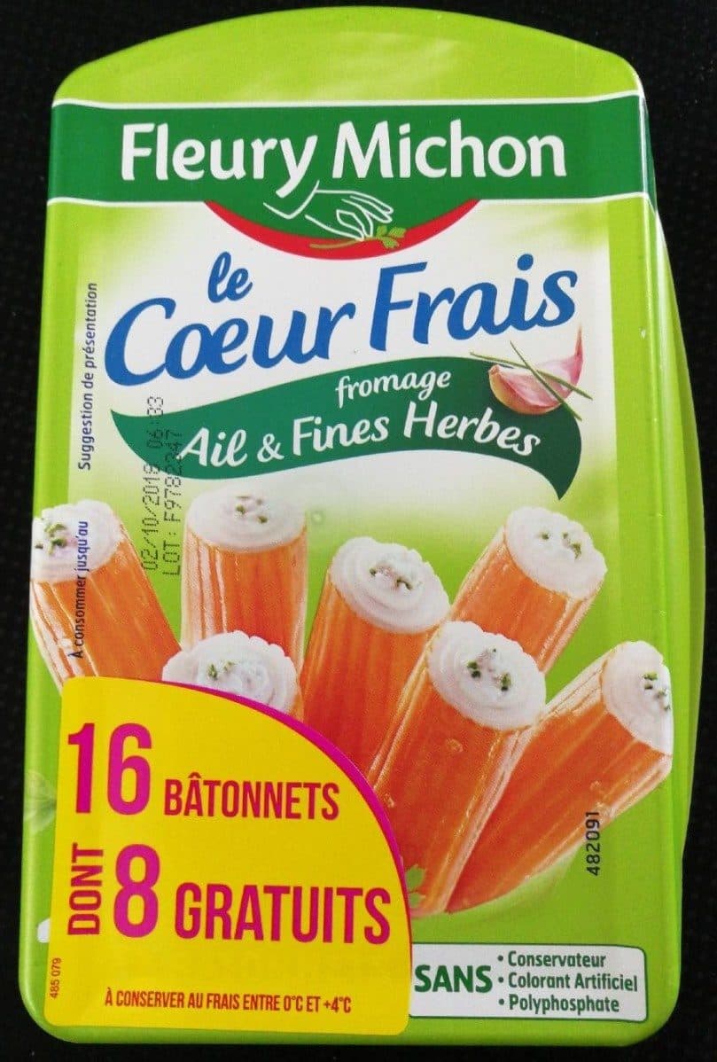 fleury michon Le cœur frais. Fromage ail & fines herbes packshot