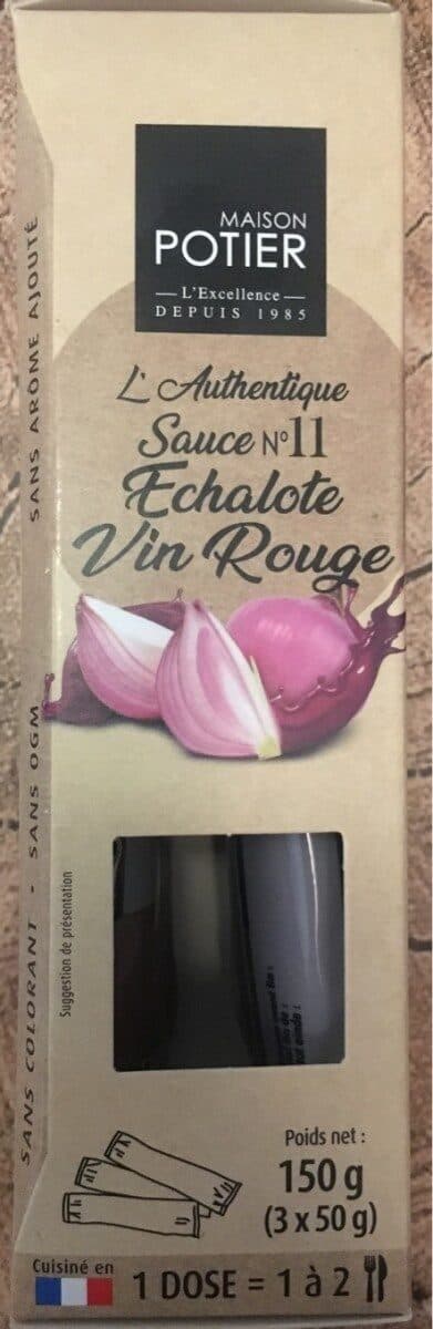 CHRISTIAN POTIER Sauce echalote vin rouge 3 doses packshot