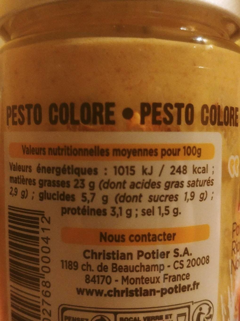 Gusto Pesto Jaune packshot