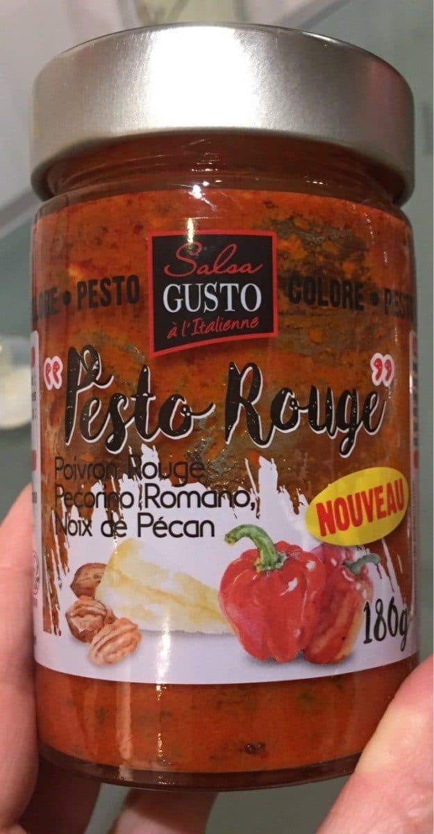Open Food Facts Pesto Rouge Poivron Rouge pecorino Romano noix de pecan packshot