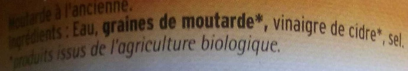 LA CUISINE D'AUTREFOIS Moutarde à l'ancienne bio packshot
