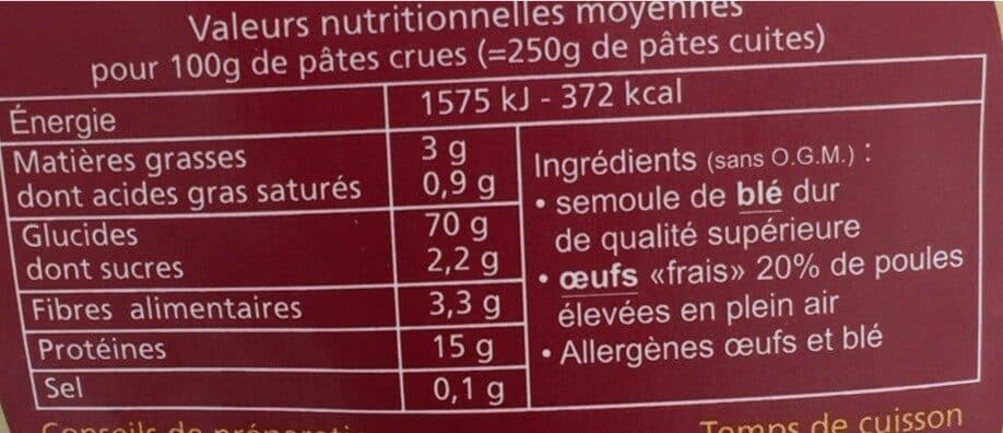 Open Food Facts Pâtes alimentaires packshot