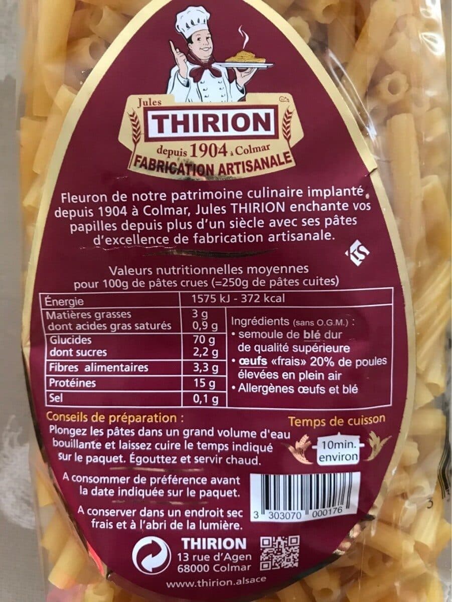 Open Food Facts Macaroni court packshot