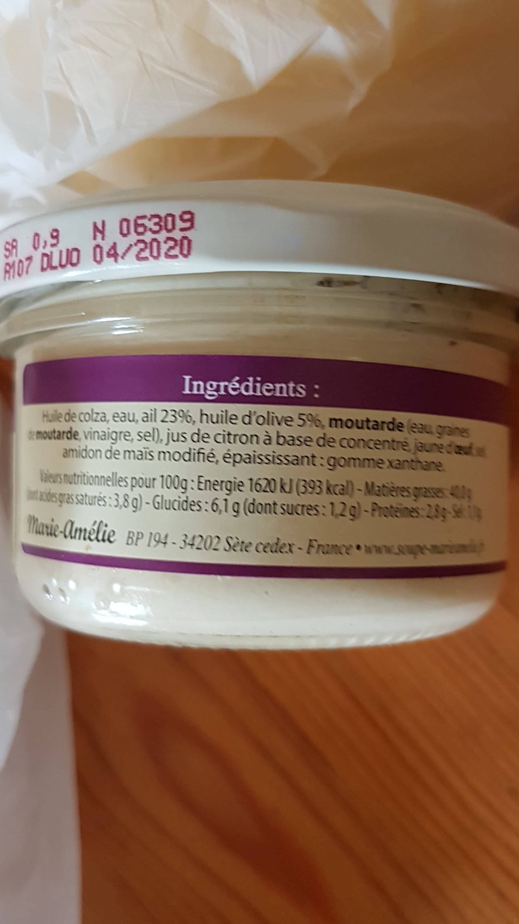 Marie amelie Aïoli packshot
