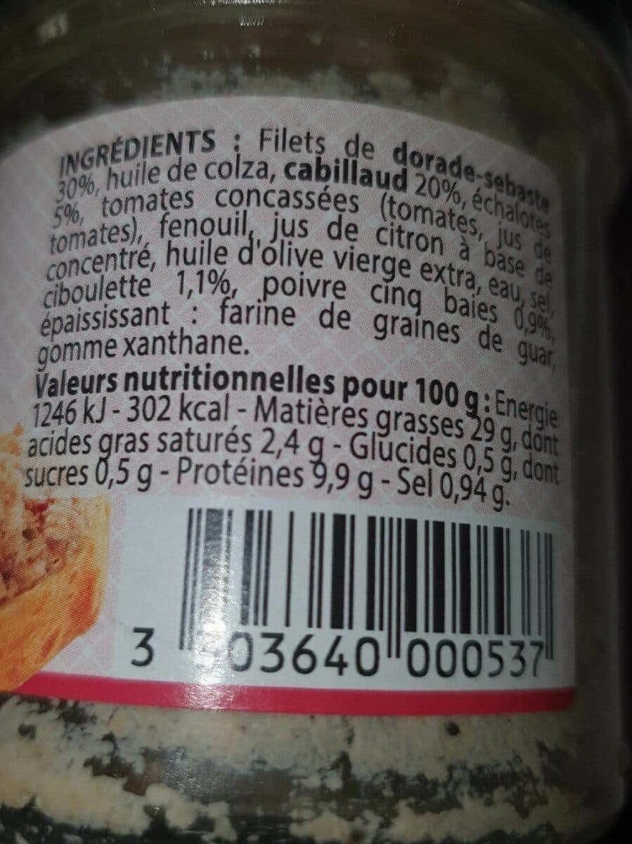 Marie-Amélie Rillette de dorade packshot