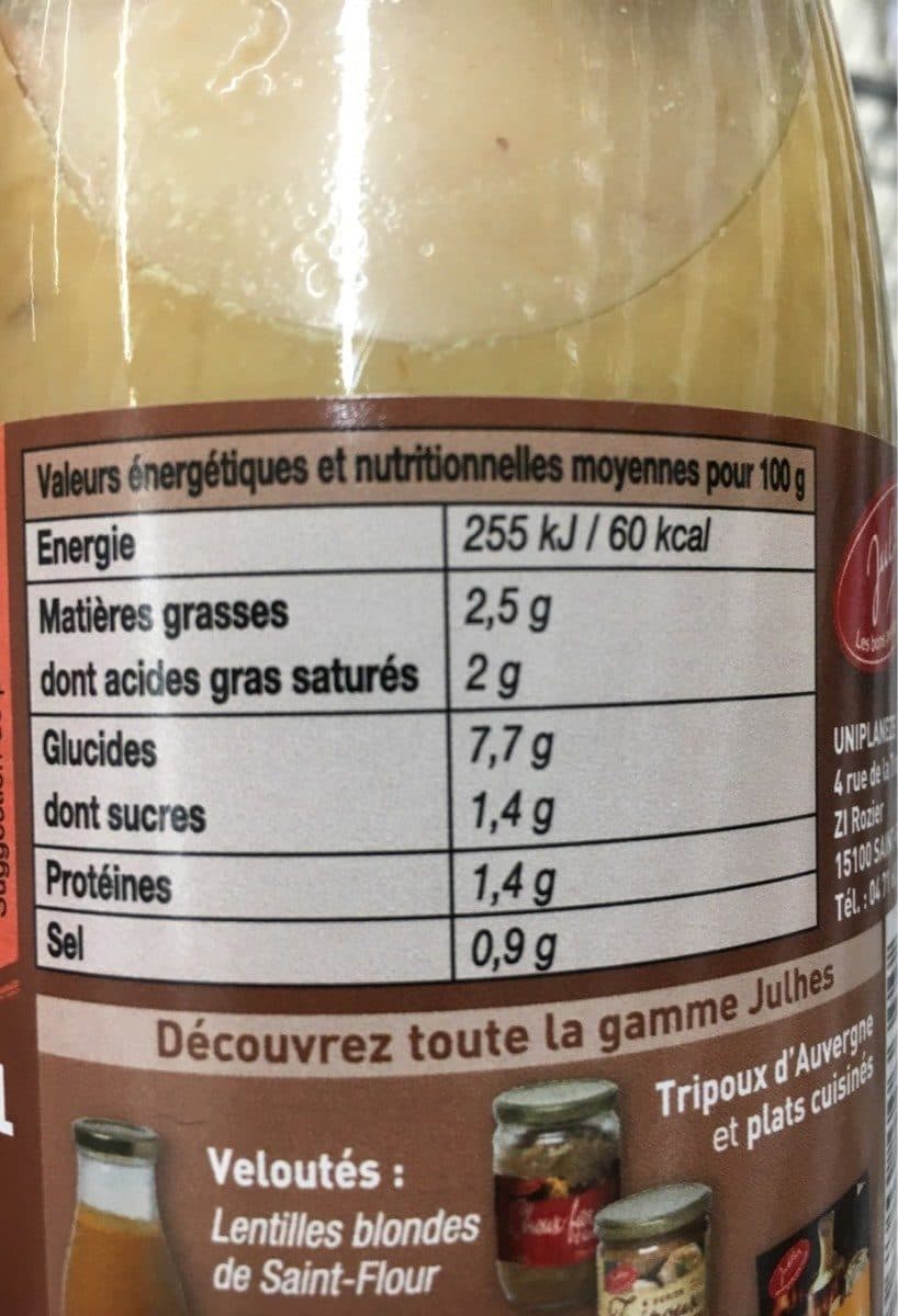 Open Food Facts Veloute Chataigne 750ML Bouteille packshot