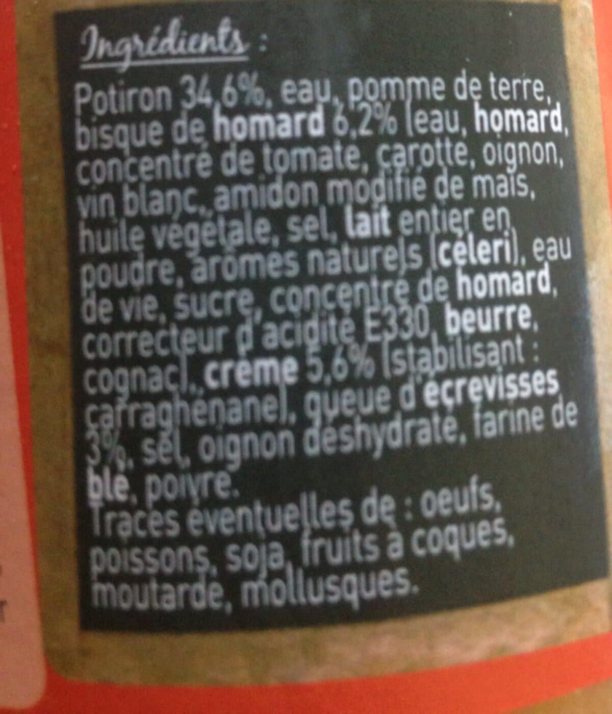Open Food Facts Velouteé Potiron Ecrevisses packshot