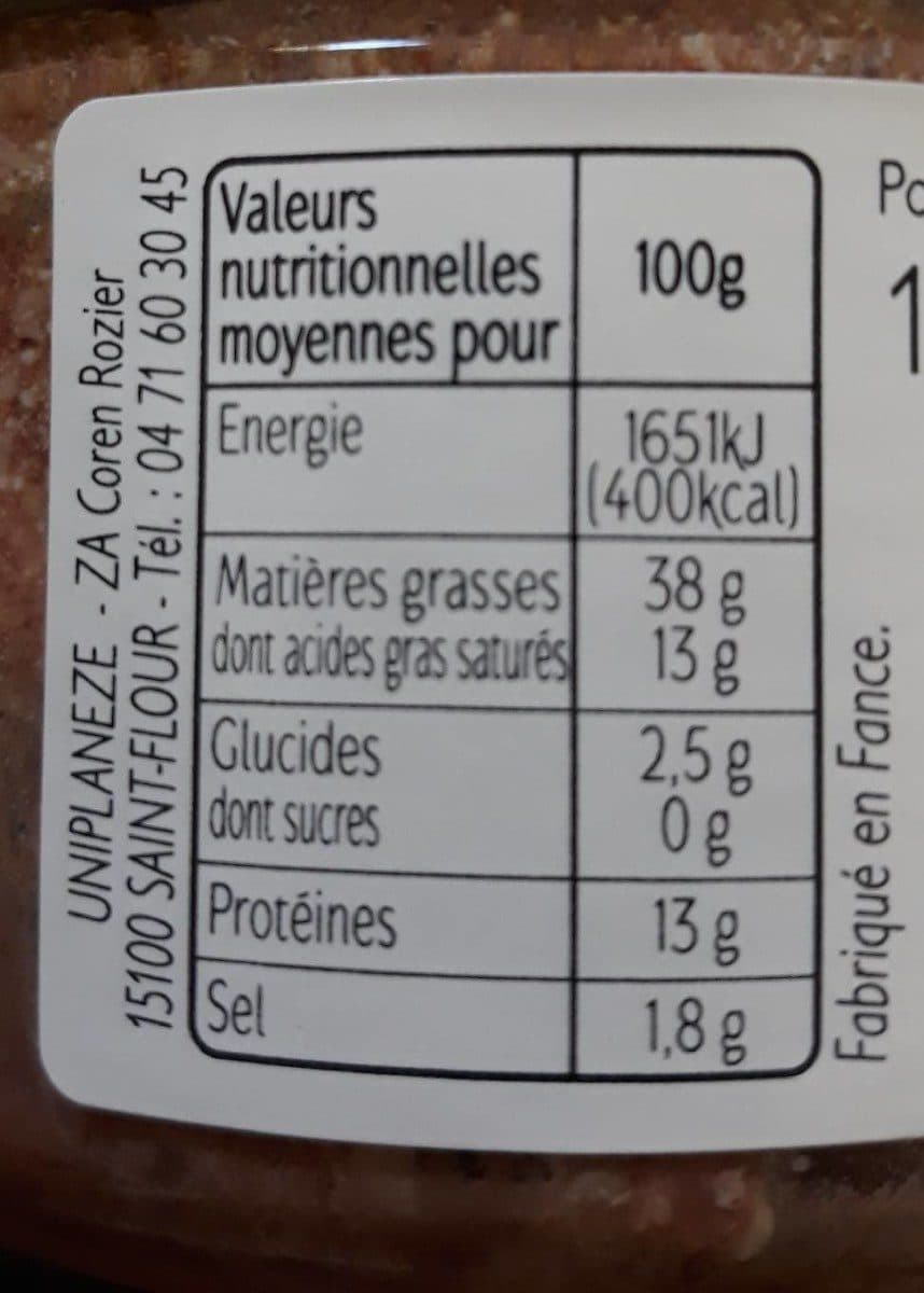 Open Food Facts Terrine à l ail rose packshot