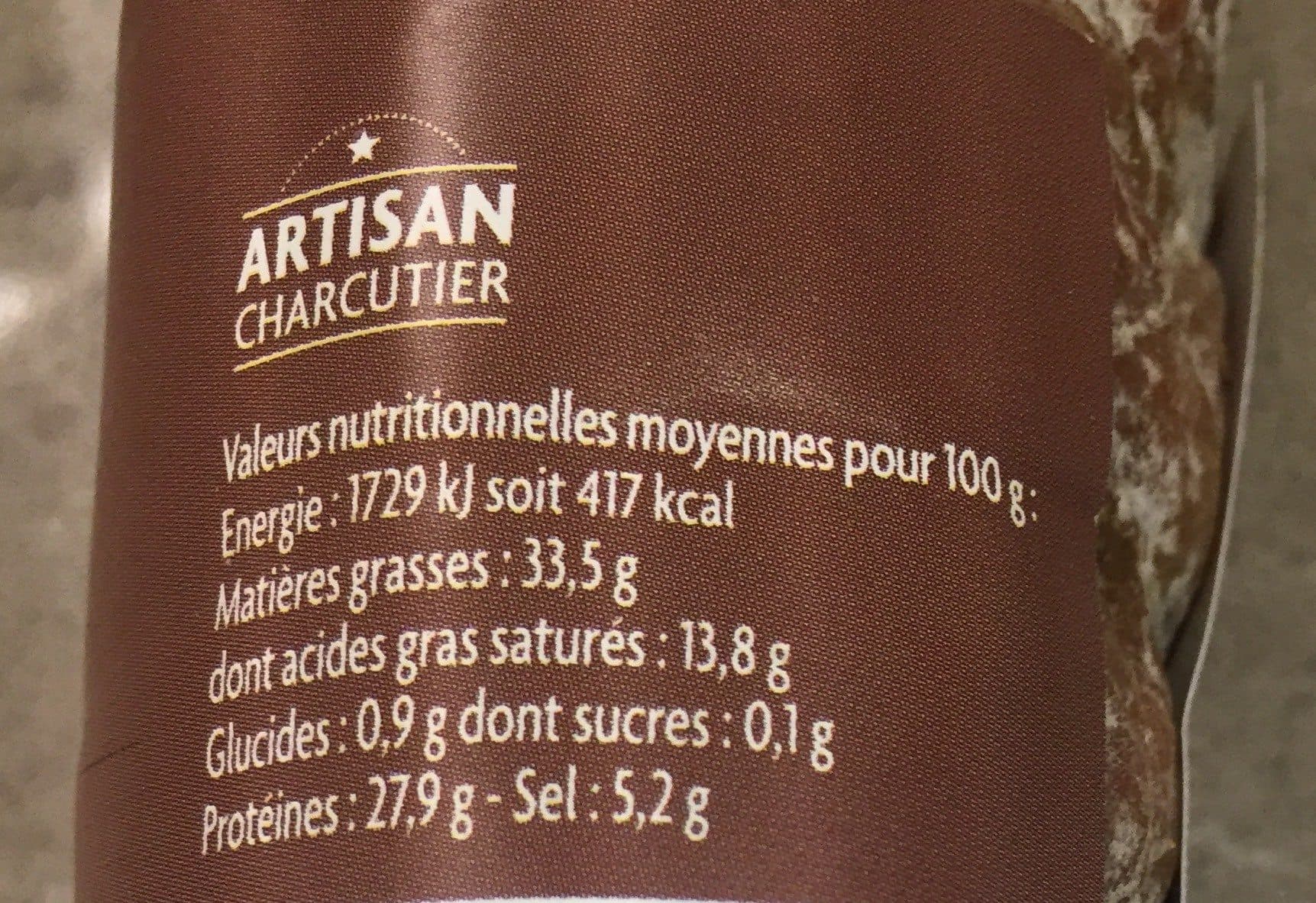 Open Food Facts Saucisson au Sanglier packshot