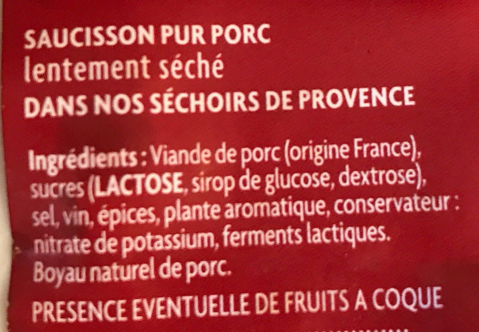 Open Food Facts Saucisson pur porc packshot