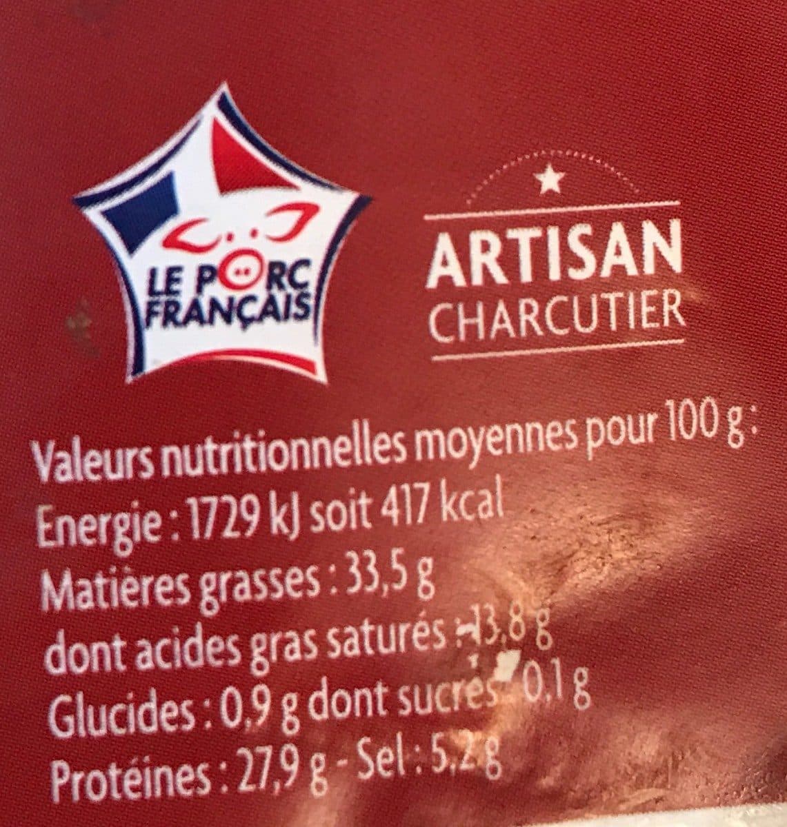 Open Food Facts Saucisson pur porc packshot