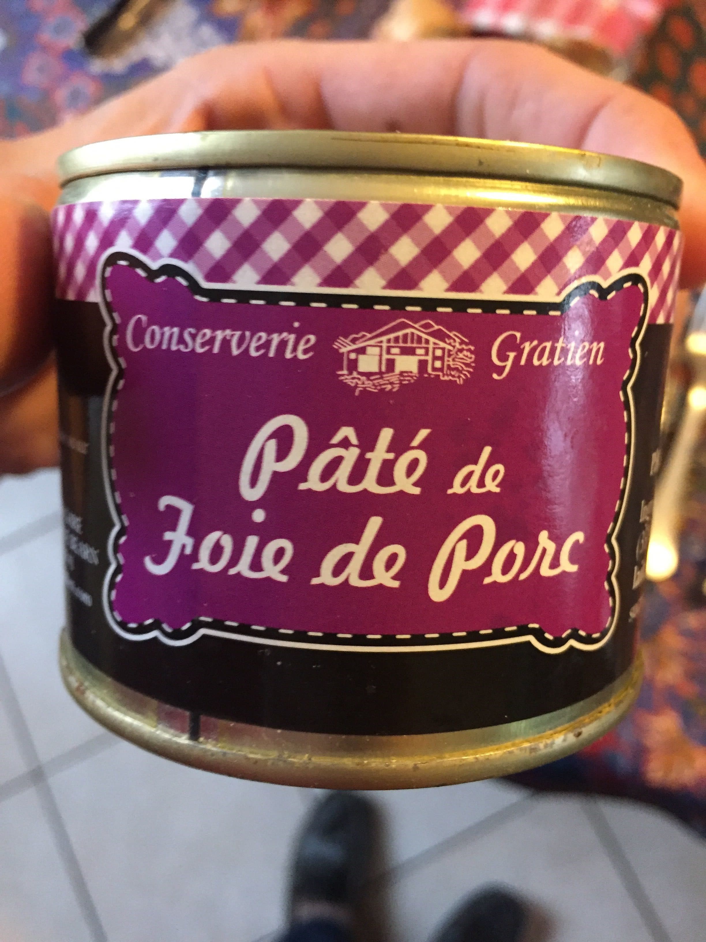Open Food Facts Conserverie Gratien, Pate de foie de porc packshot
