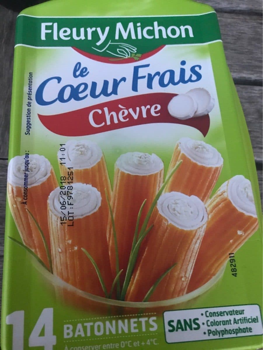 Fleury Michon Batonnets coeur frais chevre packshot