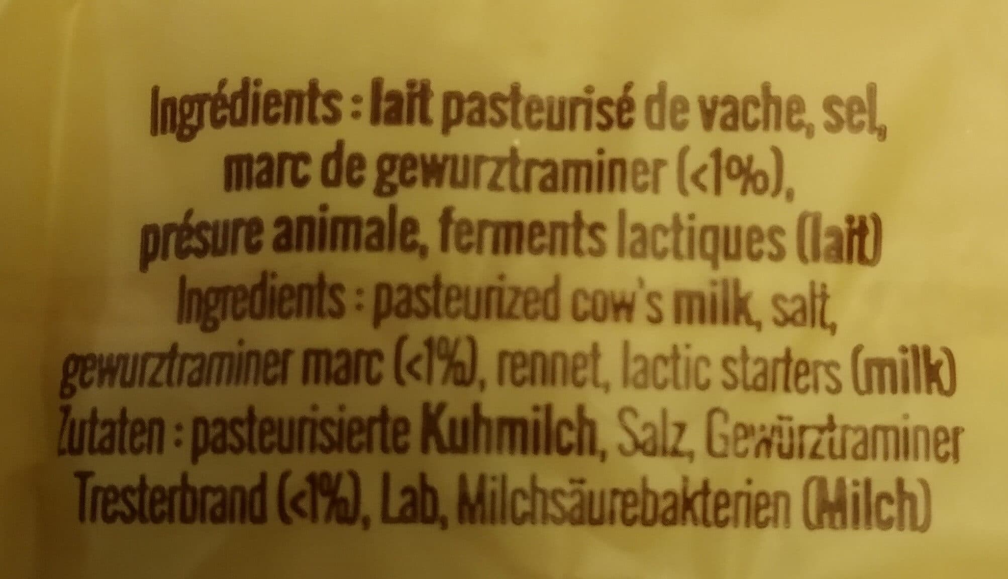 Haxaire Welsche au Marc de Gewurtz 26%MG 220g lait pasteurise packshot