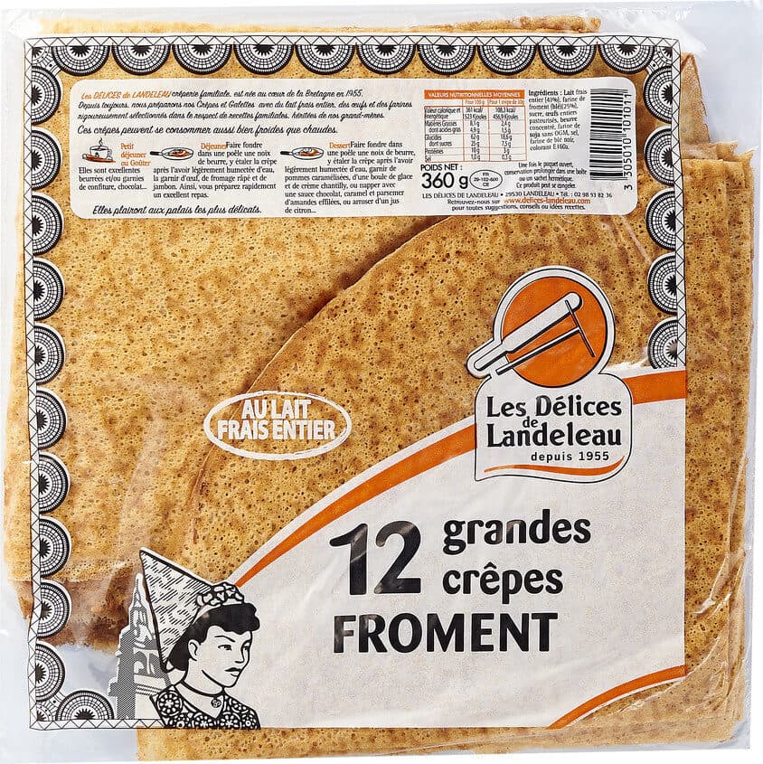 Les Délices de Landeleau 12 Grandes Crêpes de Froment packshot