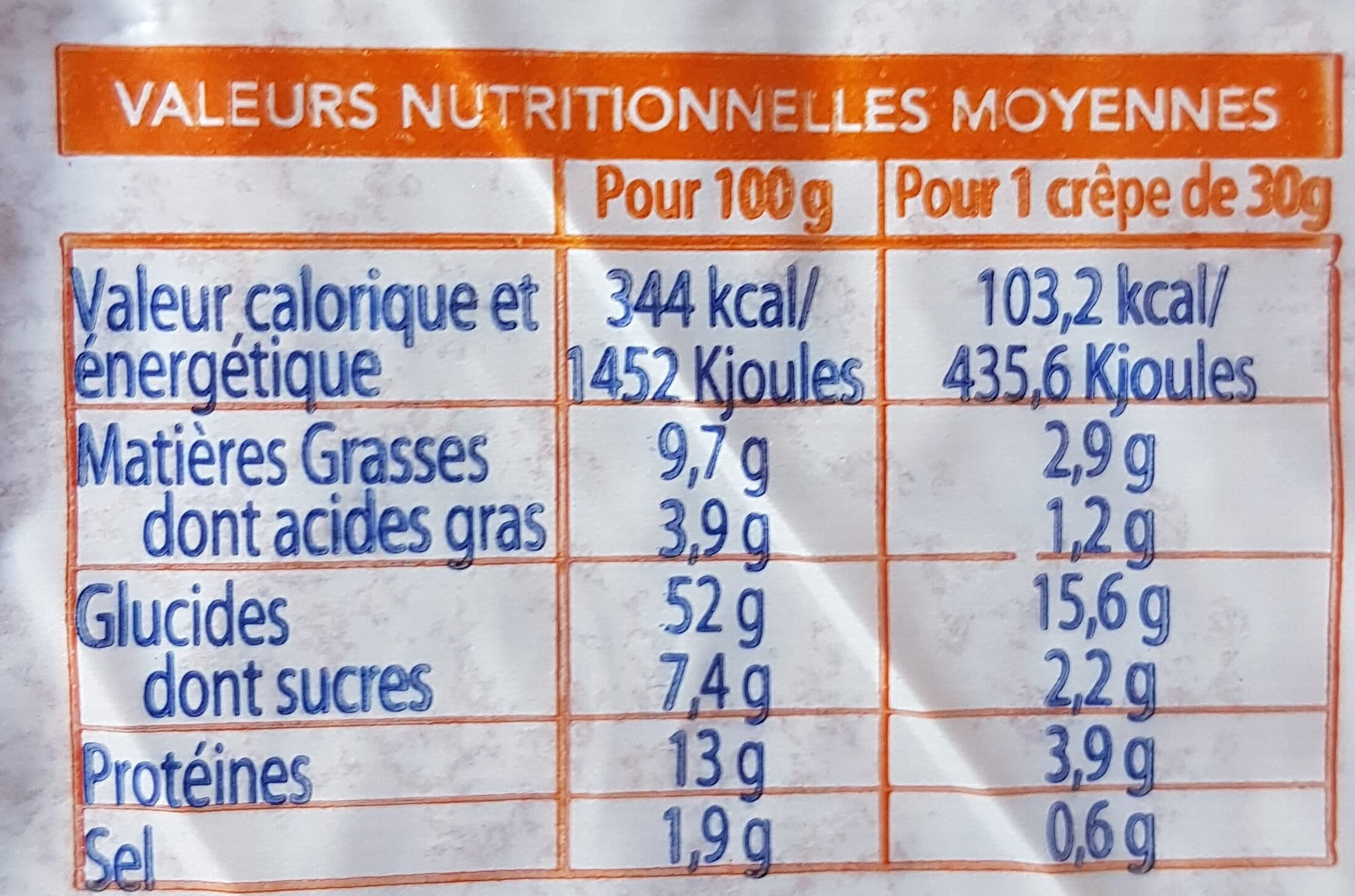 Les Delices De Landelaeau 6 grandes Crêpes de Blé Noir packshot