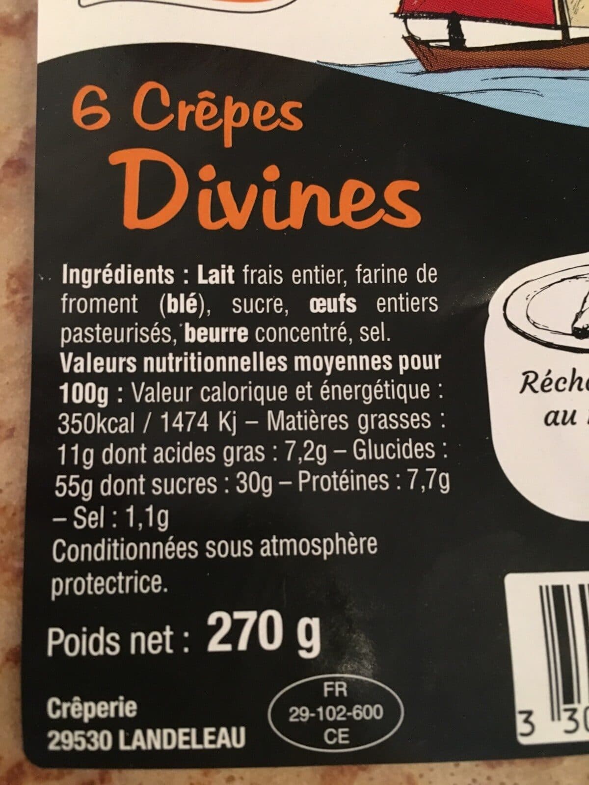Les Délices de Landeleau 6 Crêpes Divines packshot