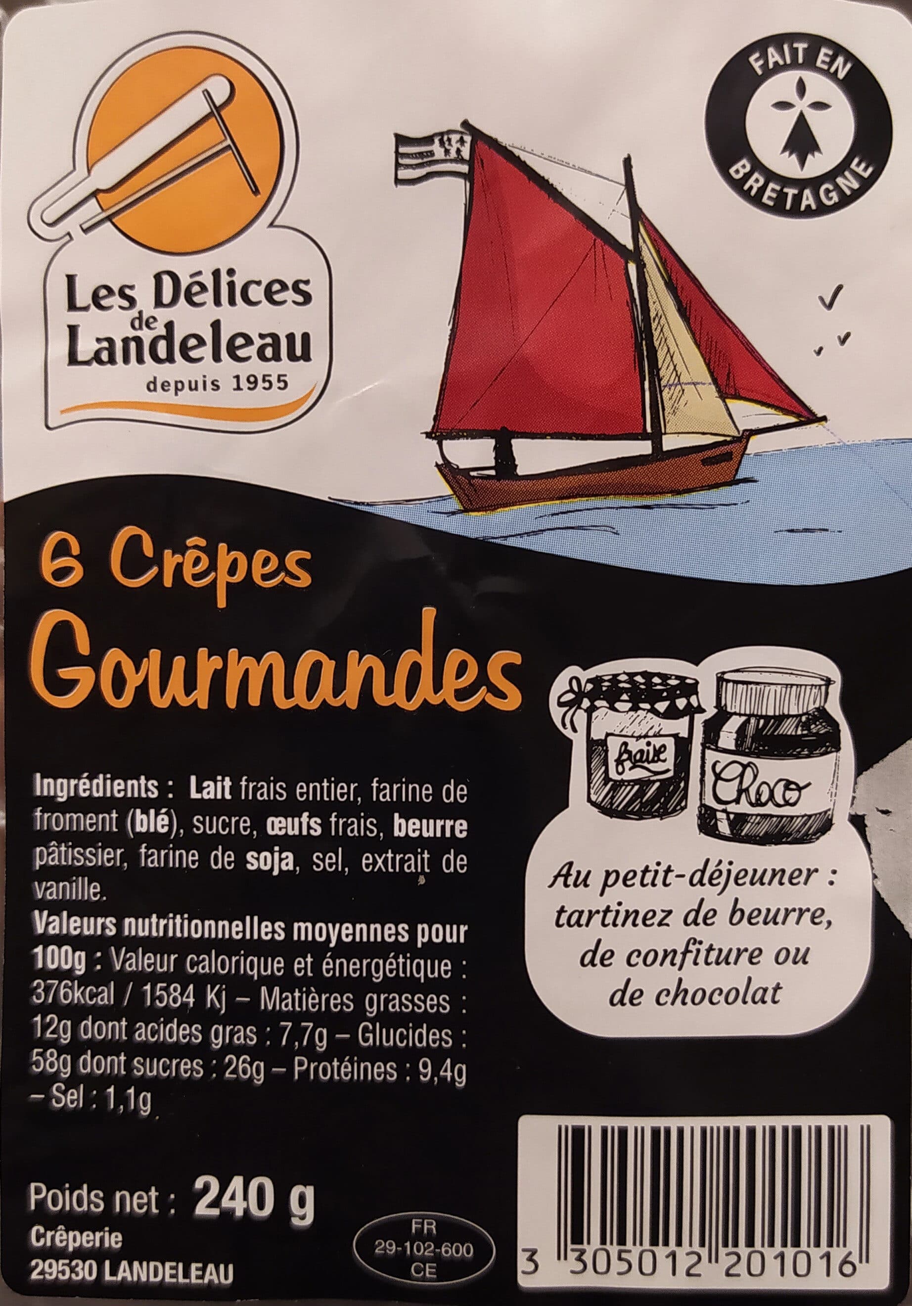 Les Délices De Landeleau 6 Crêpes Gourmandes packshot