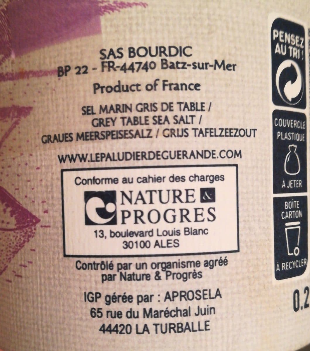 Le Paludier de Guérande Fleur de sel de Guérande packshot