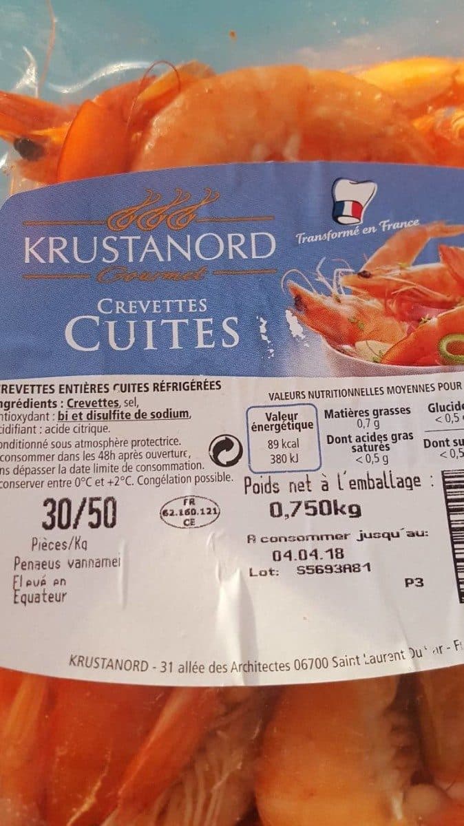 Open Food Facts Crevettes cuites packshot