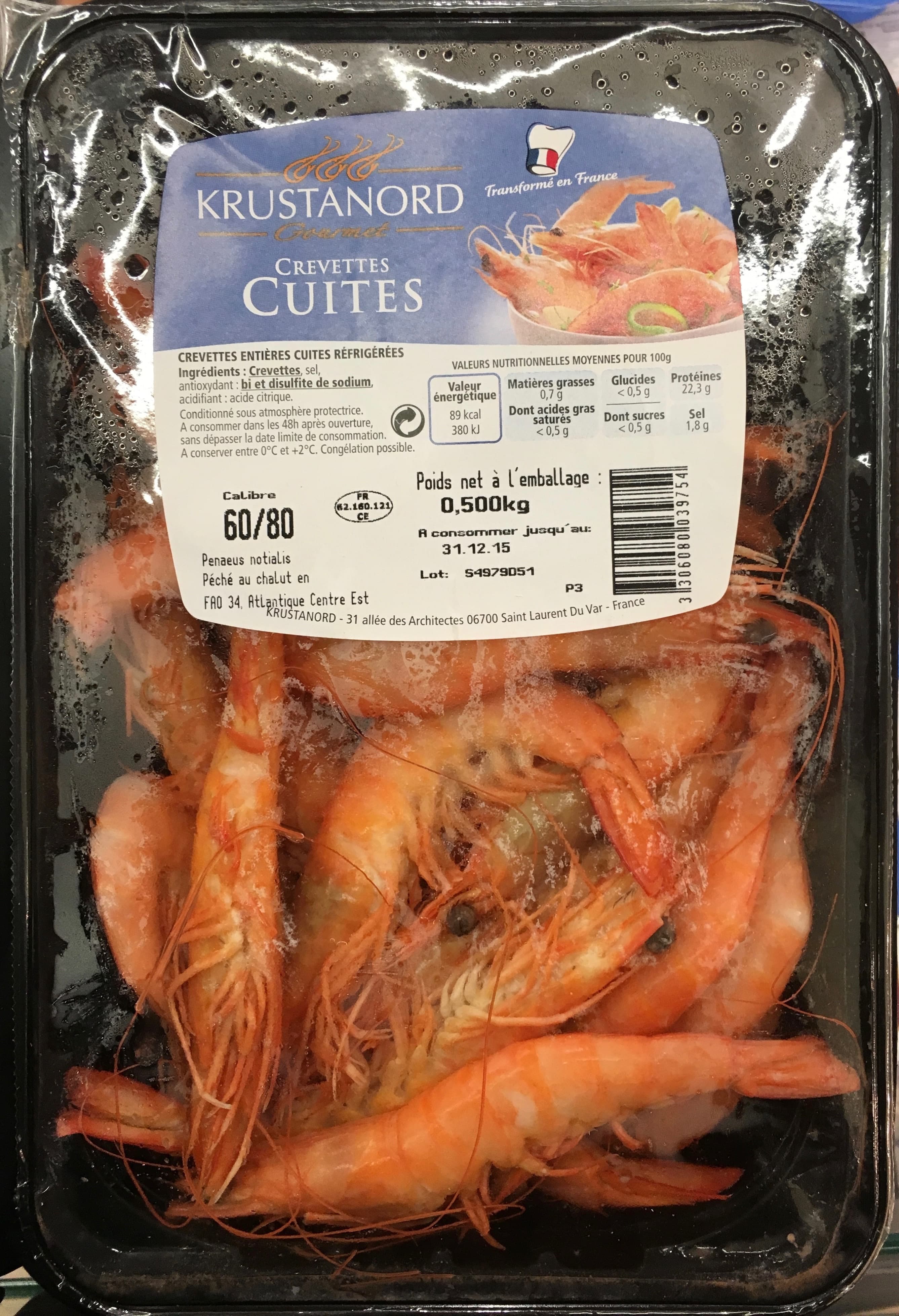 Krustanord Crevettes cuites packshot
