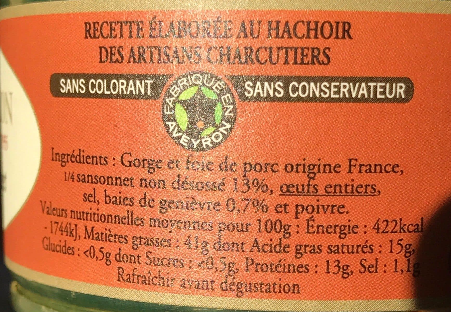 Maison Papillon Pâté De Sansonnet Au Genièvre Maison Papillon packshot