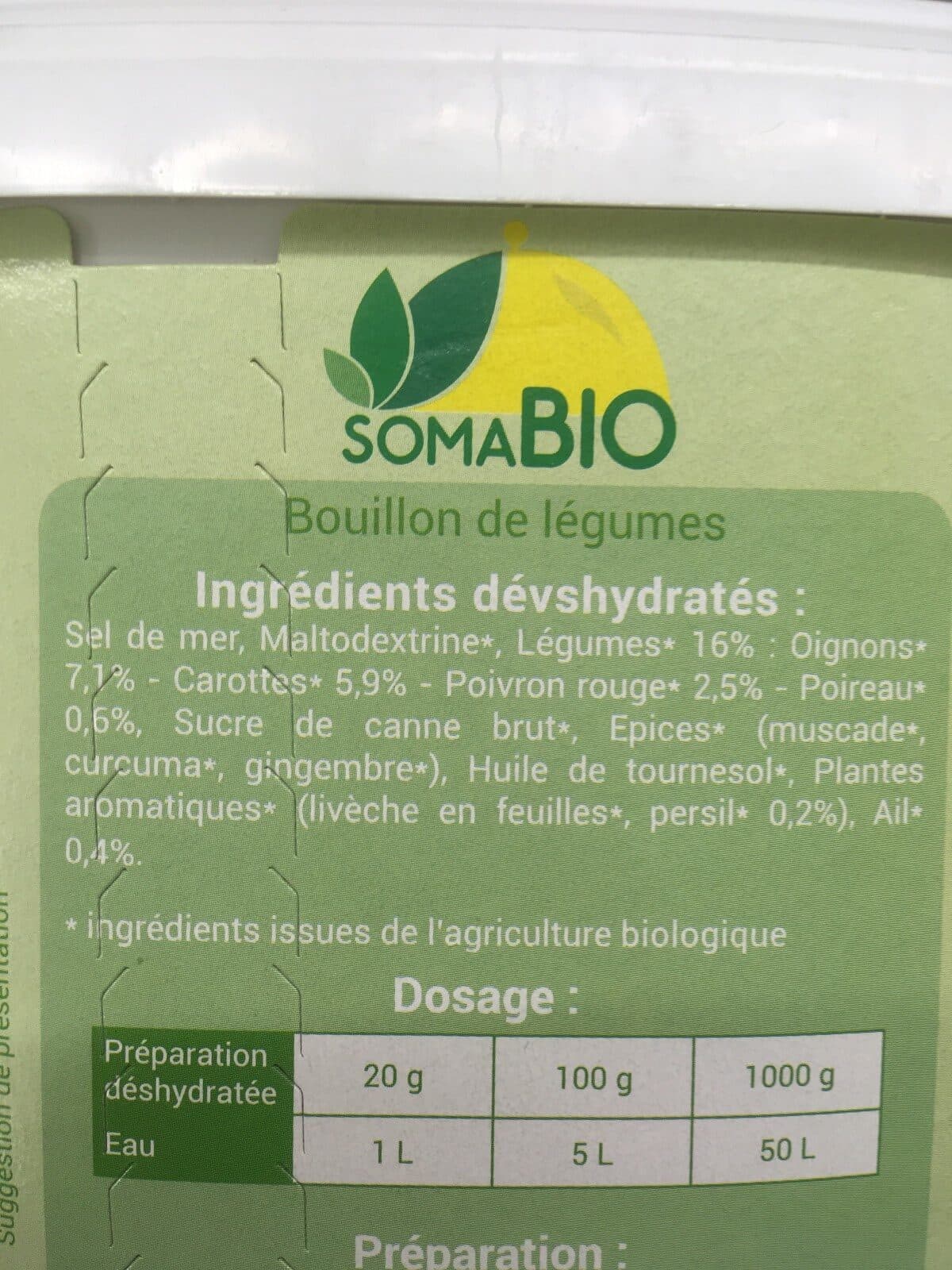 soma Bio Bouillon instantané de légumes packshot