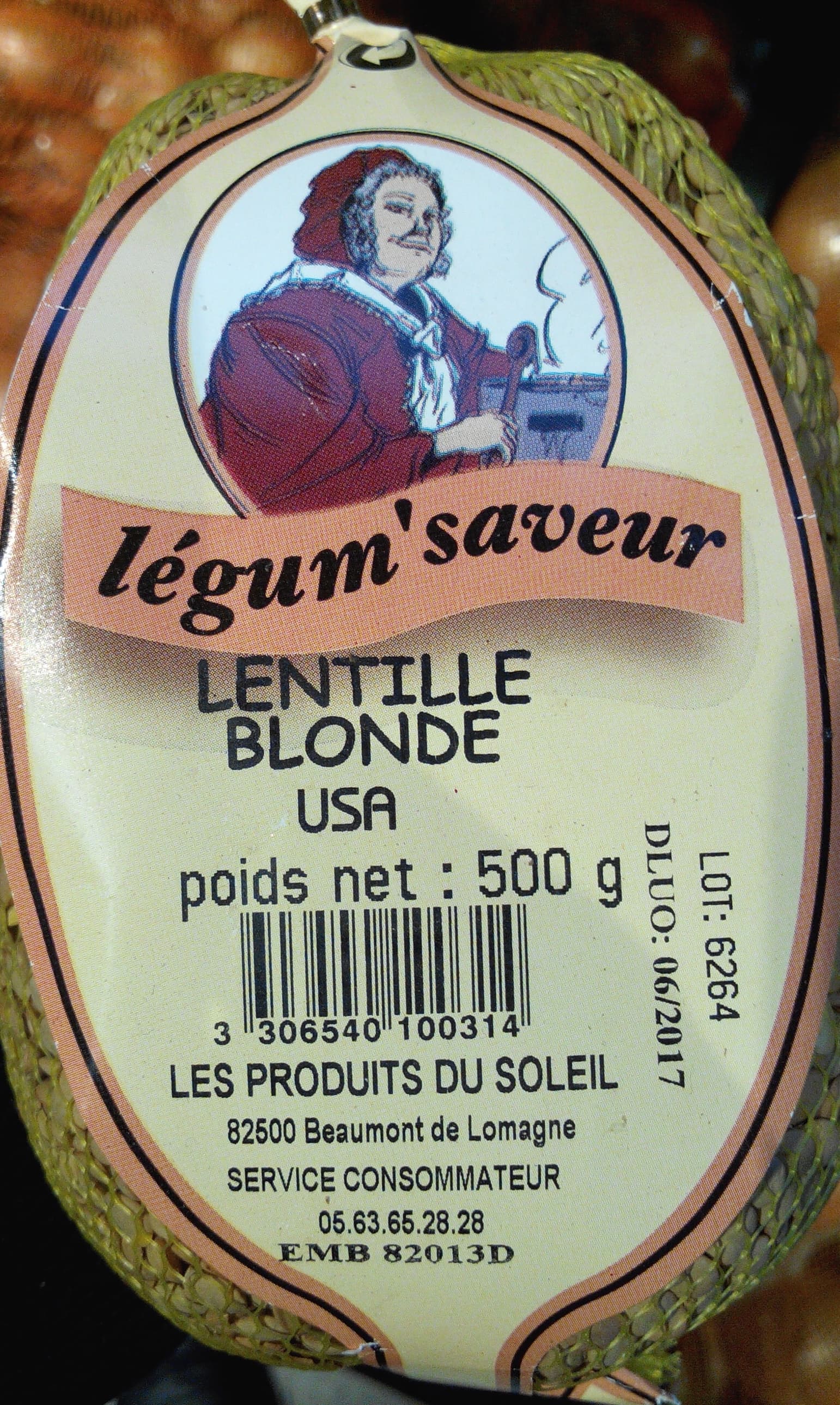 Légum'saveur Lentille blonde packshot