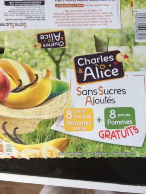 Charles Et Alice Compote Sans Sucre Ajoutes Pomme packshot