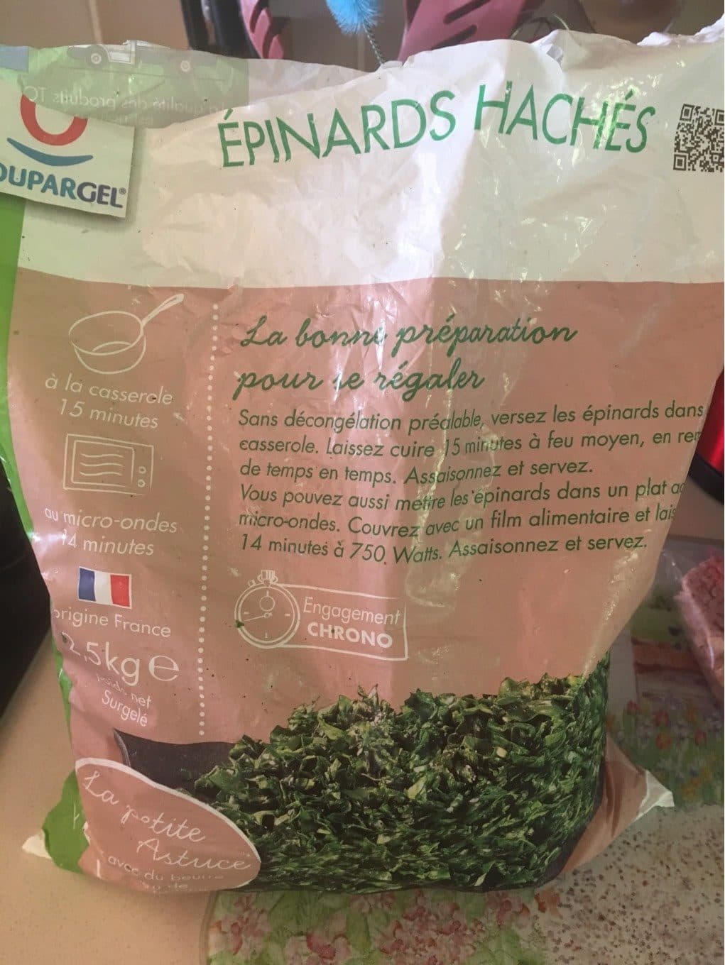 Toupargel Epinards hachés packshot