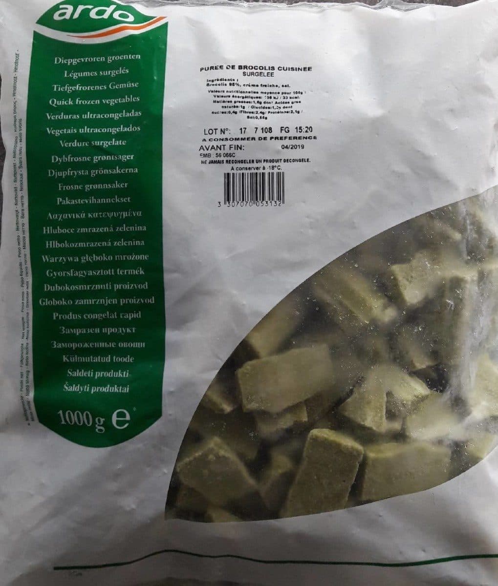 Open Food Facts Purée de brocolis cuisinés surgelés packshot