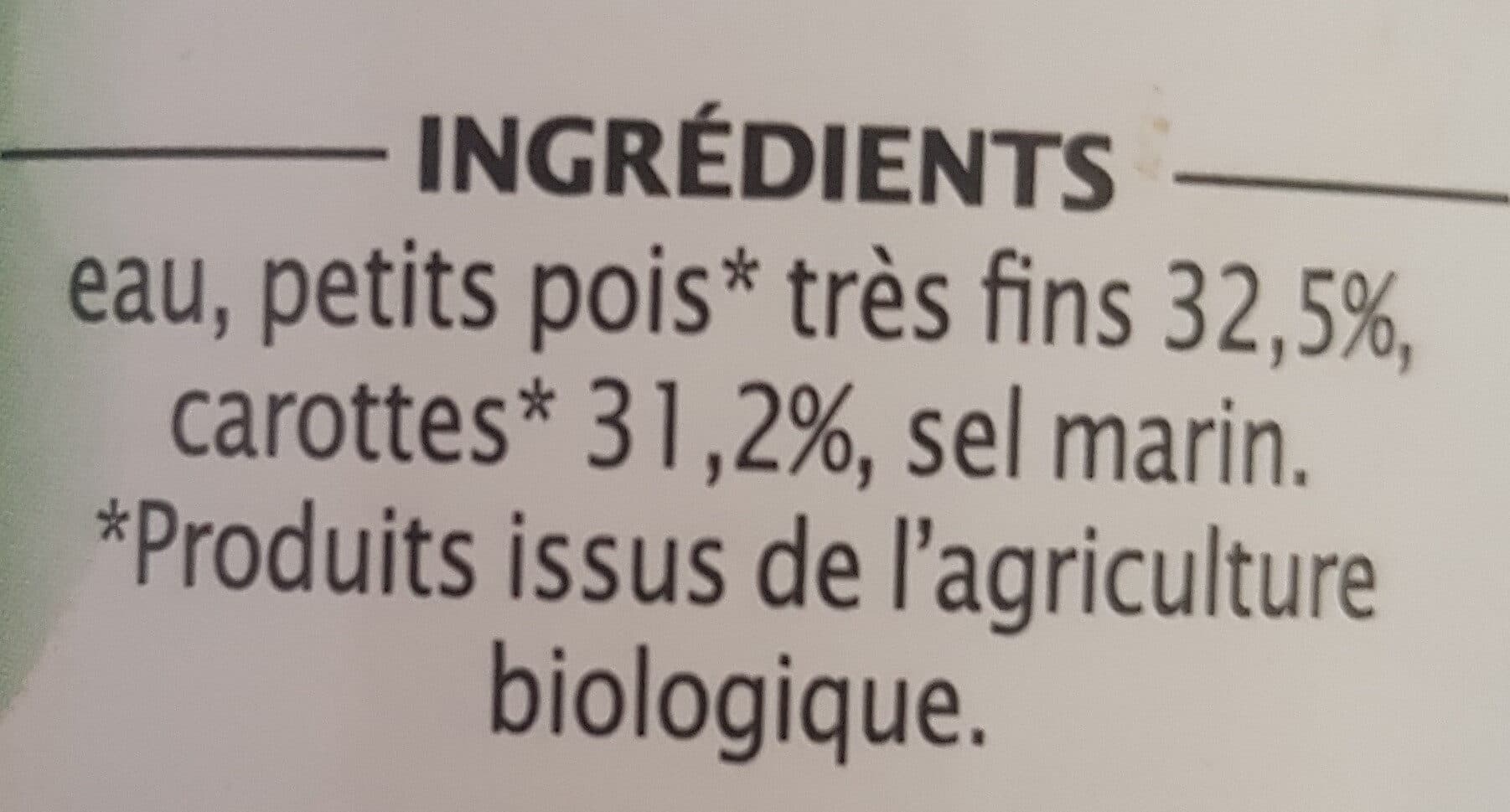 Jardin Bio étic Petits pois et jeunes Carottes packshot