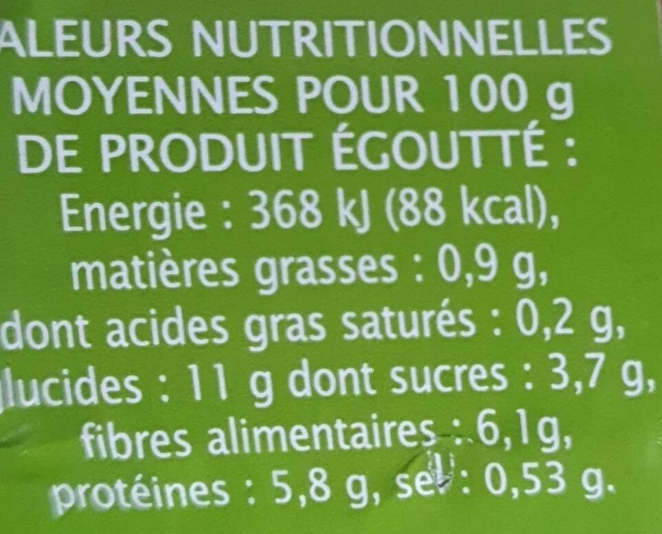 Jardin bio Petits pois à l'étuvée extra fins packshot