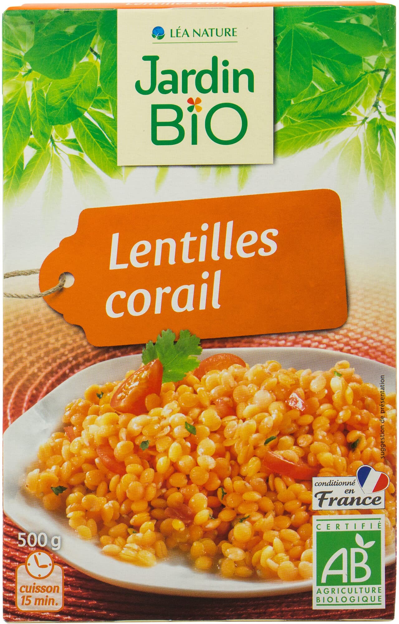 Jardin Bio Lentilles corail packshot