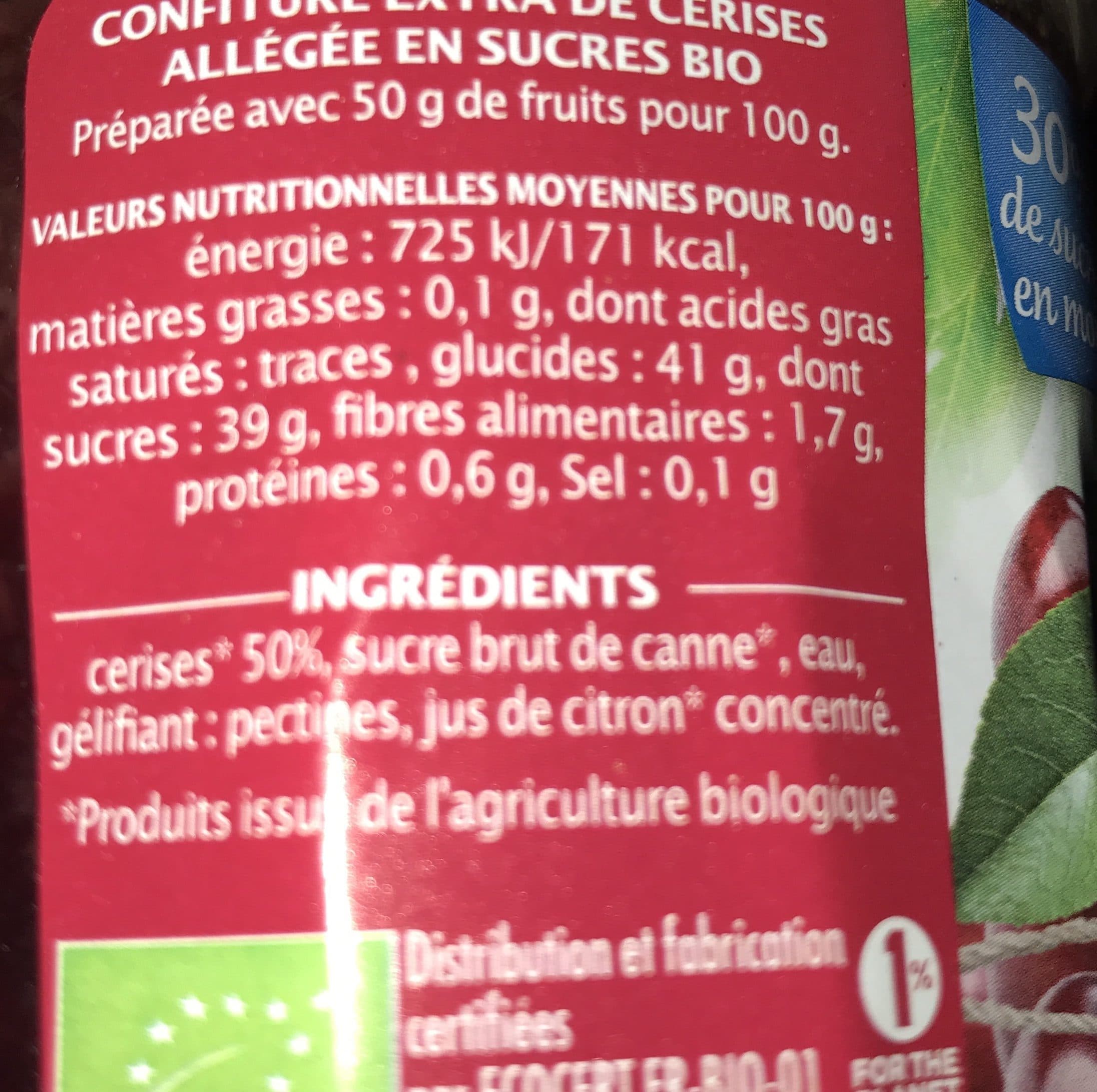 Jardin bio Jardin bio Confiture Cerises imp packshot