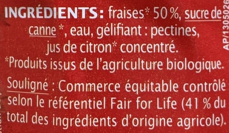 Jardin bio Confiture Extra Fraise packshot