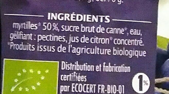 Jardin BIO Confiture extra Myrtille sauvage packshot