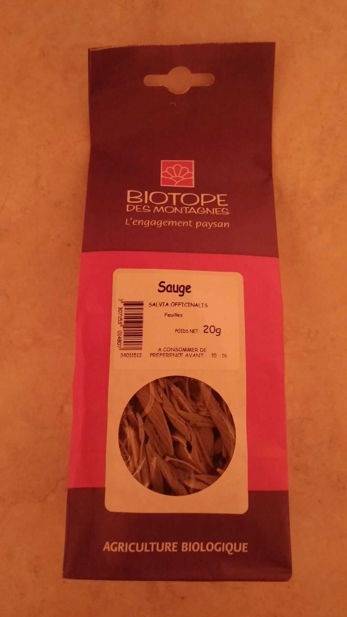 Biotope des montagnes Sauge packshot