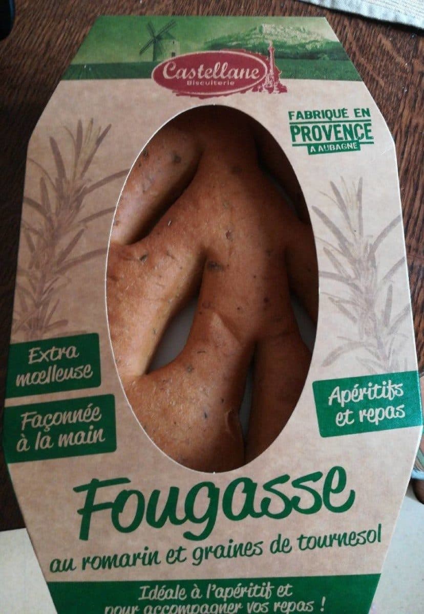 Castellane biscuiterie Fougasse au romarin et graines de tournesol packshot