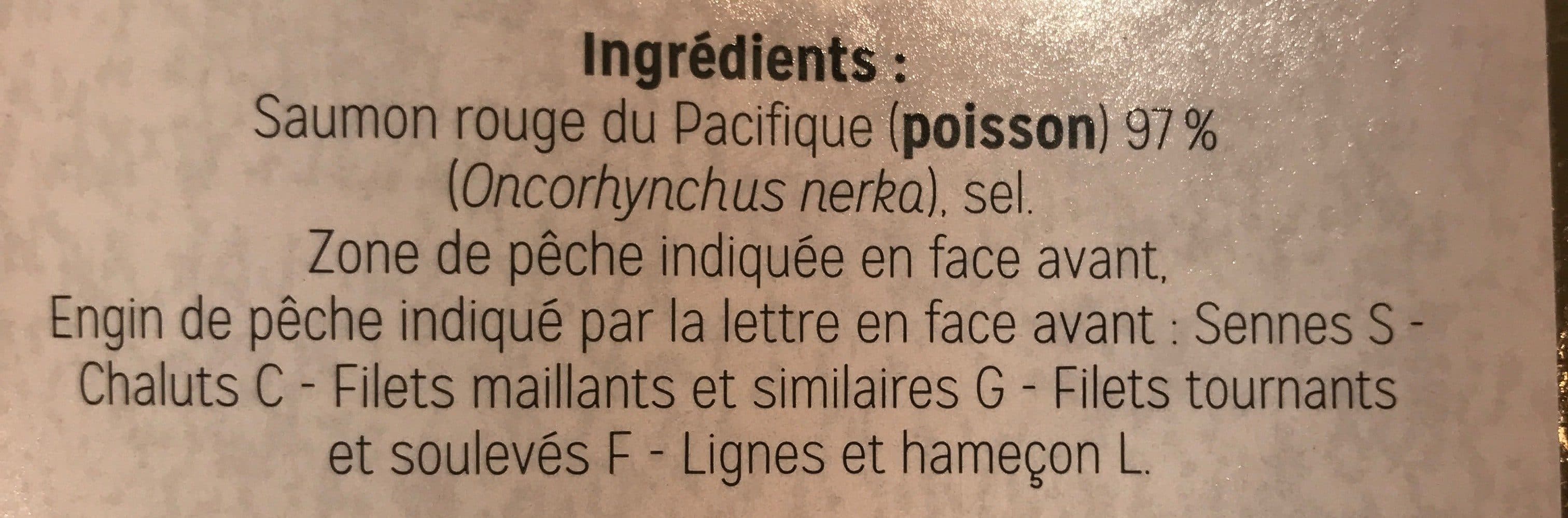 Open Food Facts Saumon rouge du pacifique sauvage fumé packshot