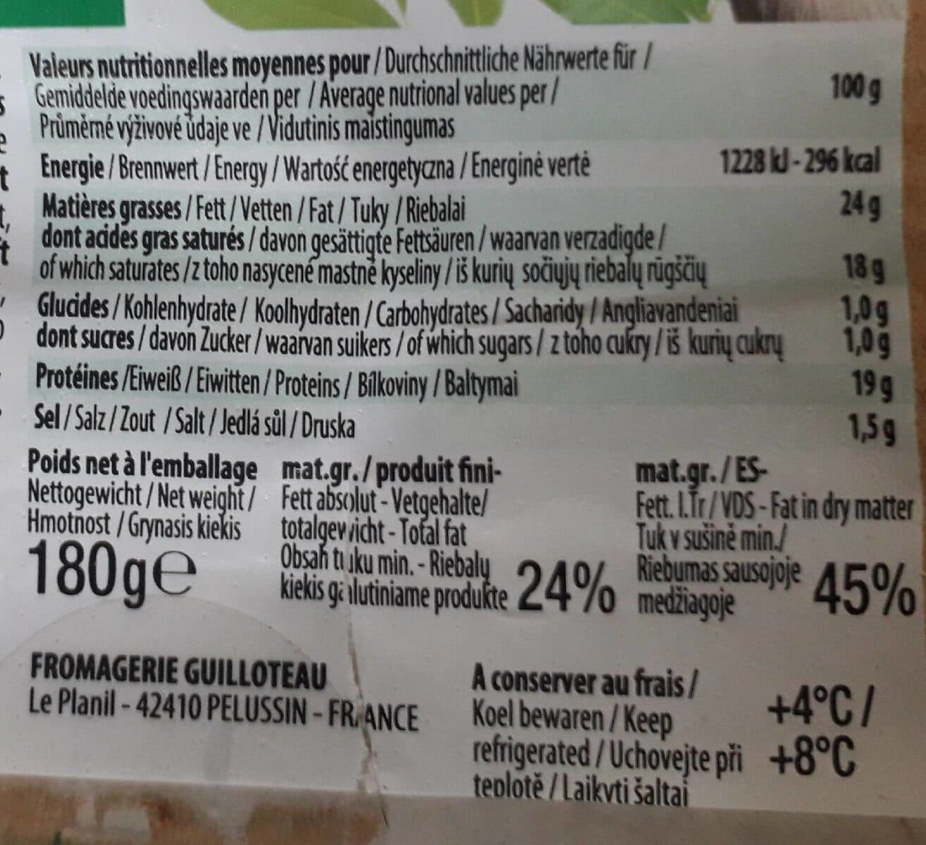 Fromagerie Guilloteau Bûche de chèvre fondante packshot