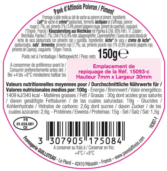 Fromagerie Guilloteau Poivron & Piment packshot