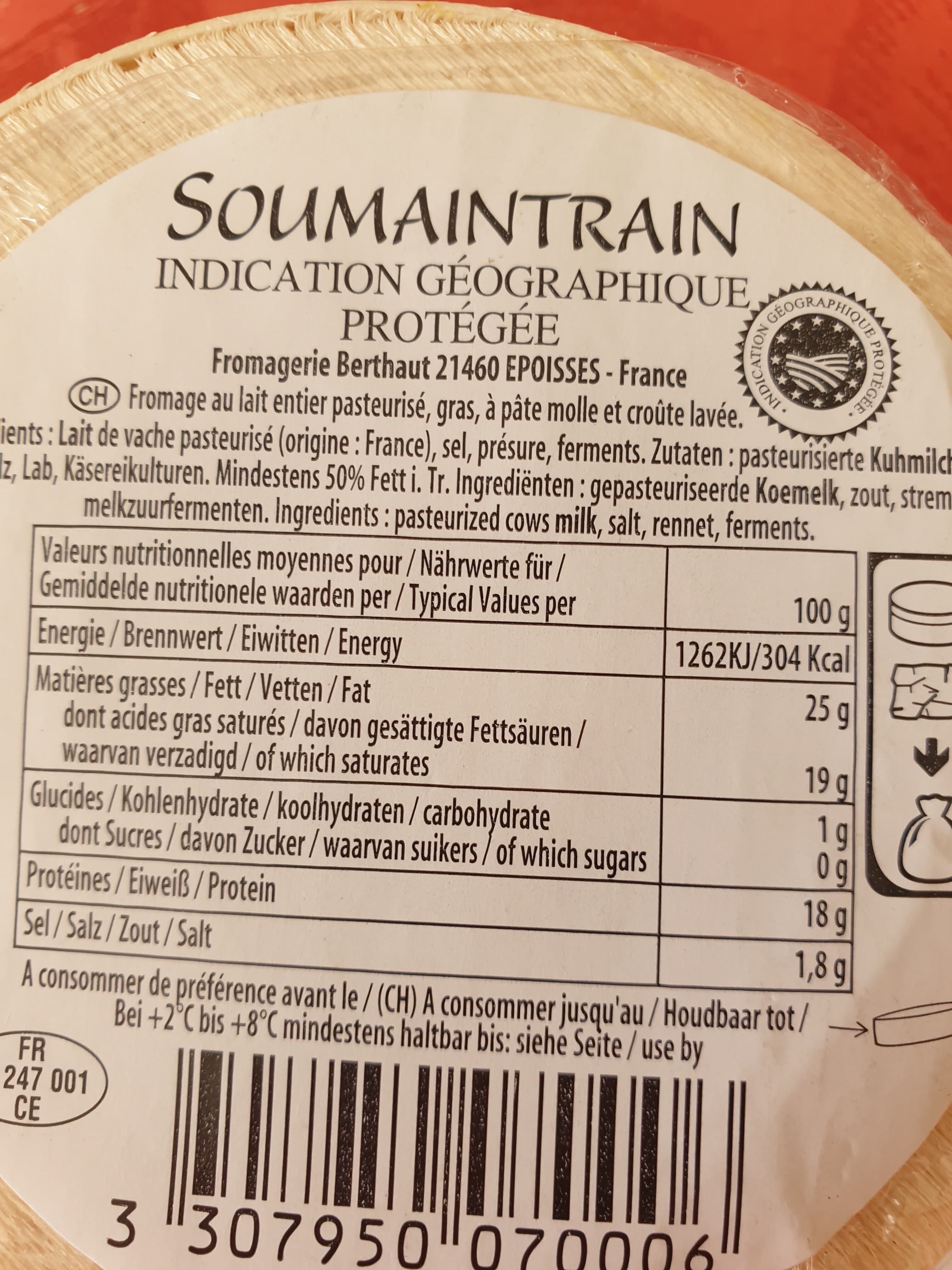 Berthaut Soumaintrain packshot