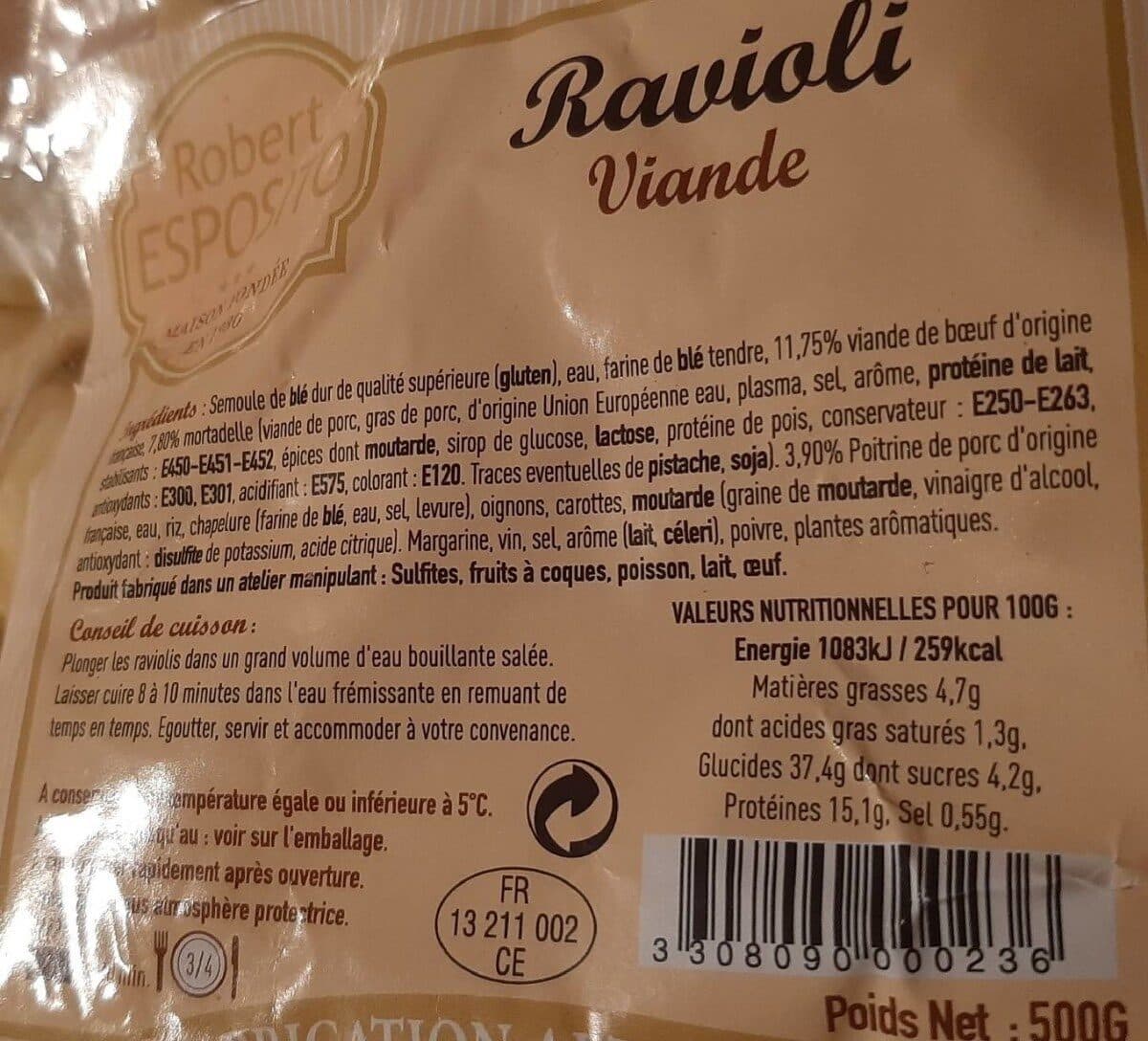 Esposito Ravioli viande packshot