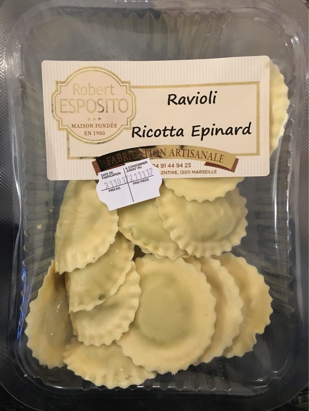 Robert Esposito Ravioli ricotta epinard packshot