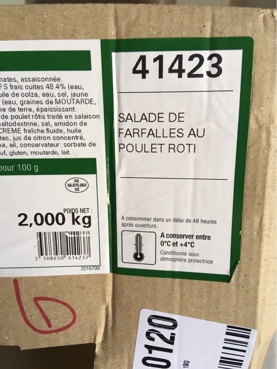 Open Food Facts Salade de Farfalles au Poulet Rôti packshot