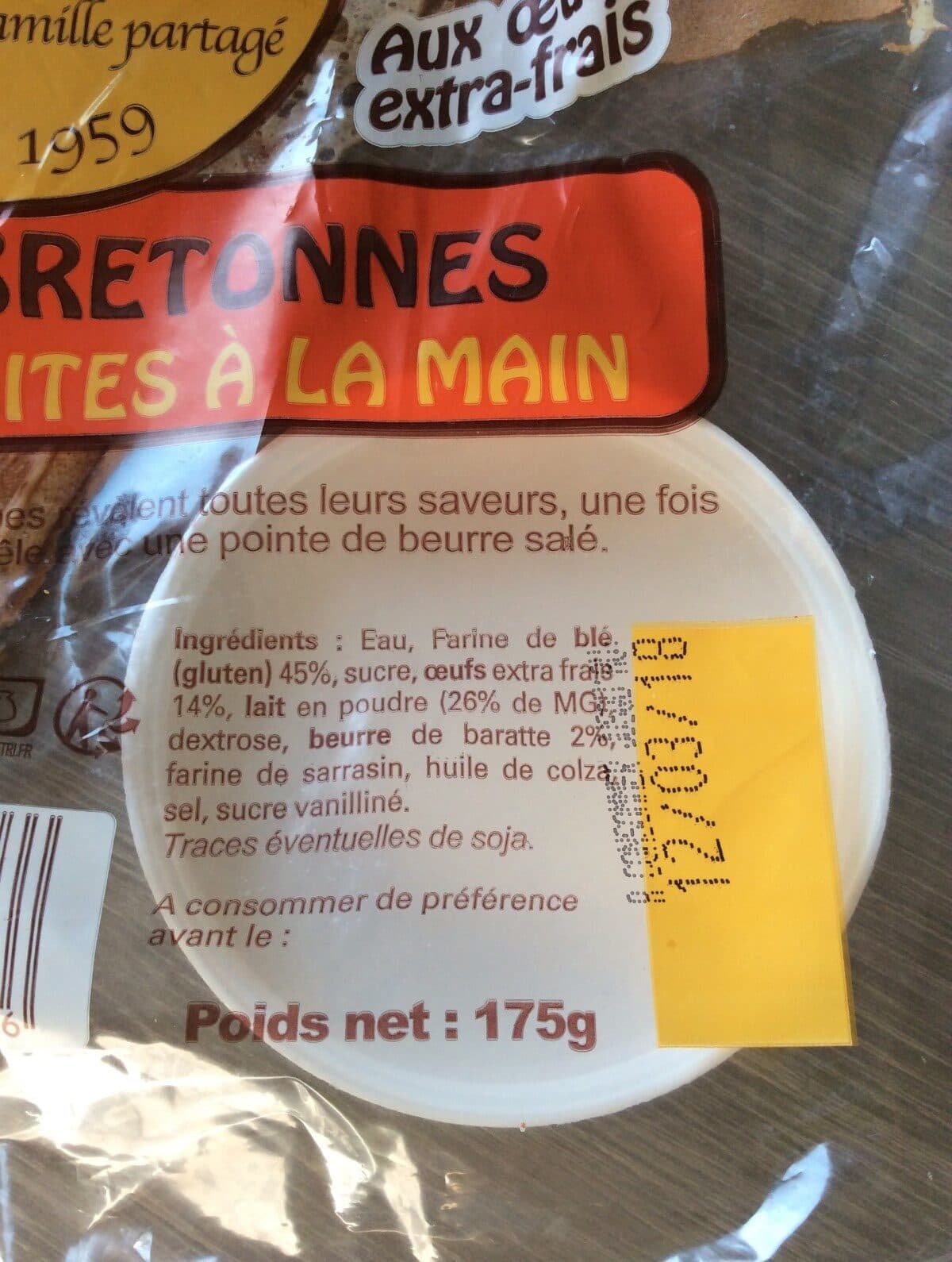 Bosser Crêpes bretonnes au froment faites a la main packshot