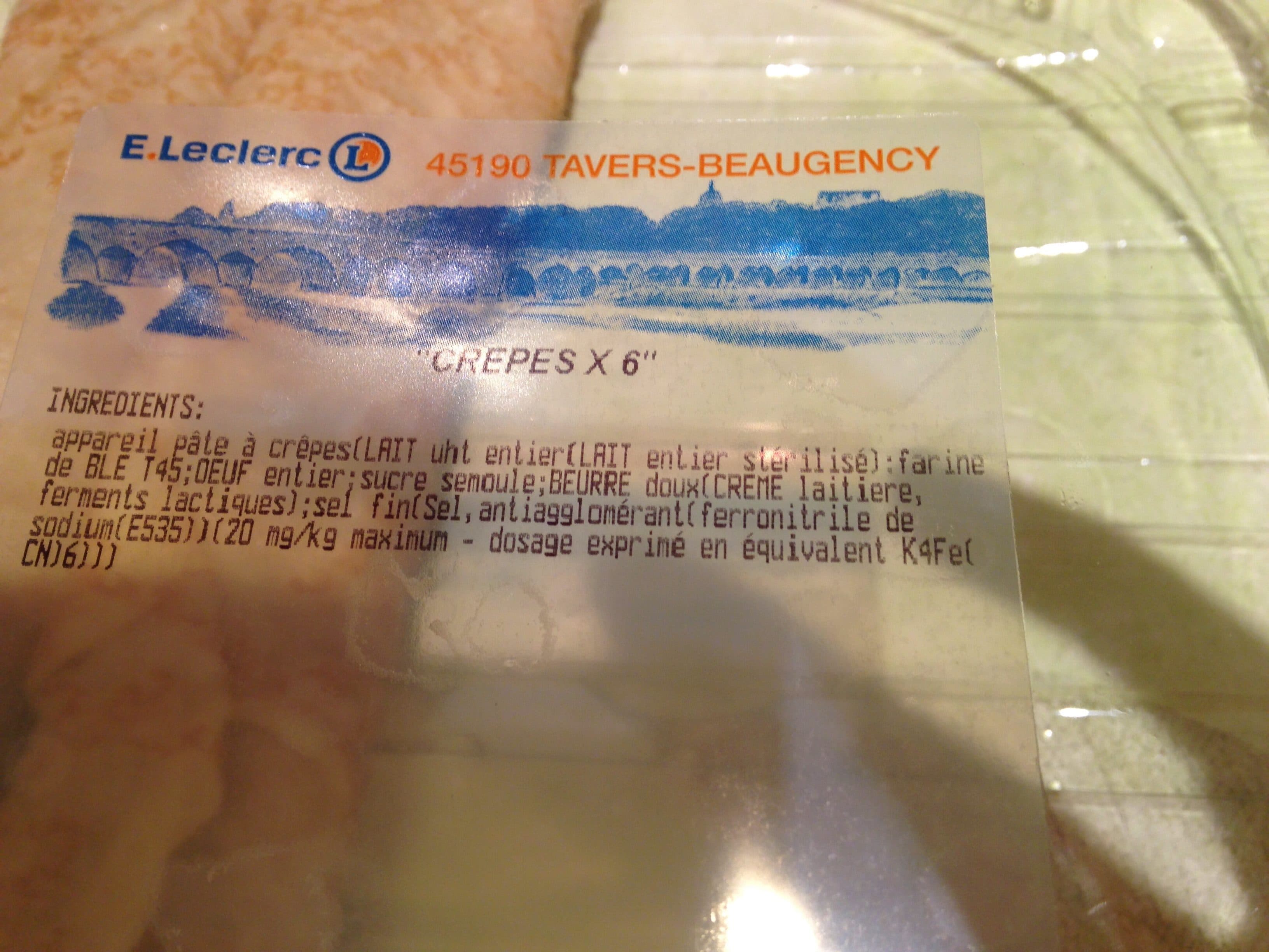 Leclerc CREPES x 6 packshot