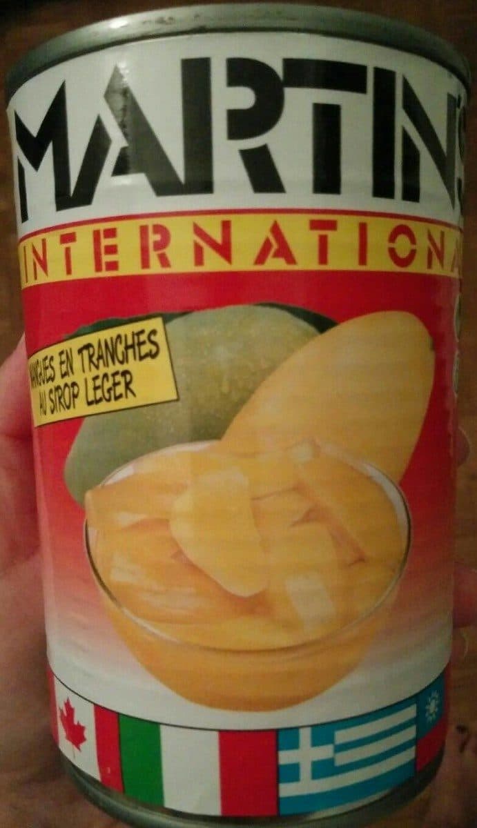 Open Food Facts Mangues En Tranches Au Sirop Léger Martin S packshot